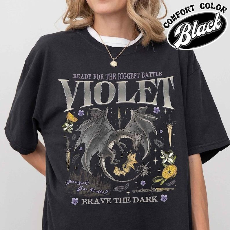 Fourth Wing Violet Sorrengail Fan Onyx Storm Dragon - Adult & Kids T-Shirts, Sweatshirts & Hoodies apparel design preview 1