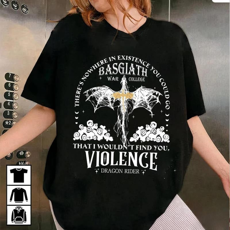 Fourth Wing Dragon Rider Basgiath War College - Adult & Kids T-Shirts, Sweatshirts & Hoodies apparel design preview 1