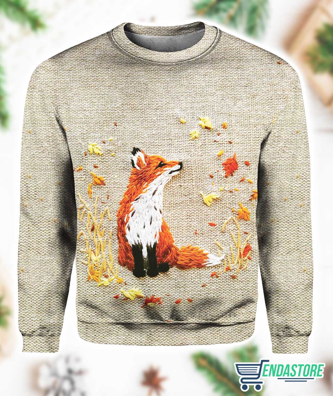 Fox Print Thin 3D Sweater - Gift Idea product image 3