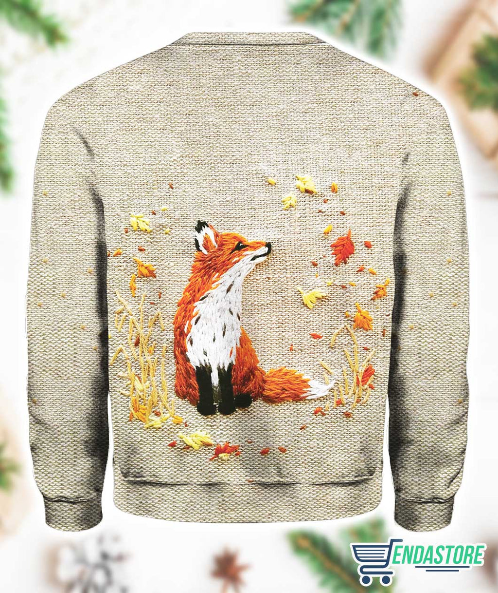 Fox Print Thin 3D Sweater - Gift Idea product image 4
