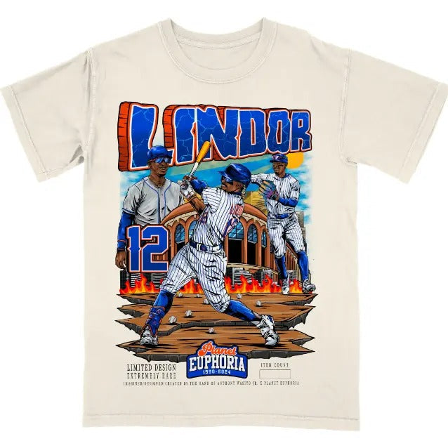 Francisco Lindor Off White Soft Comfortable Menswear - Adult & Kids T-Shirts, Sweatshirts & Hoodies apparel design preview 1