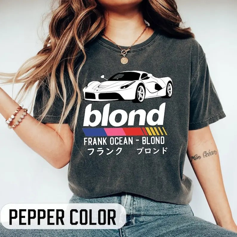 Frank 0cean BLOND WHITE FERRAR Blonded - Adult & Kids T-Shirts, Sweatshirts & Hoodies apparel design preview 1