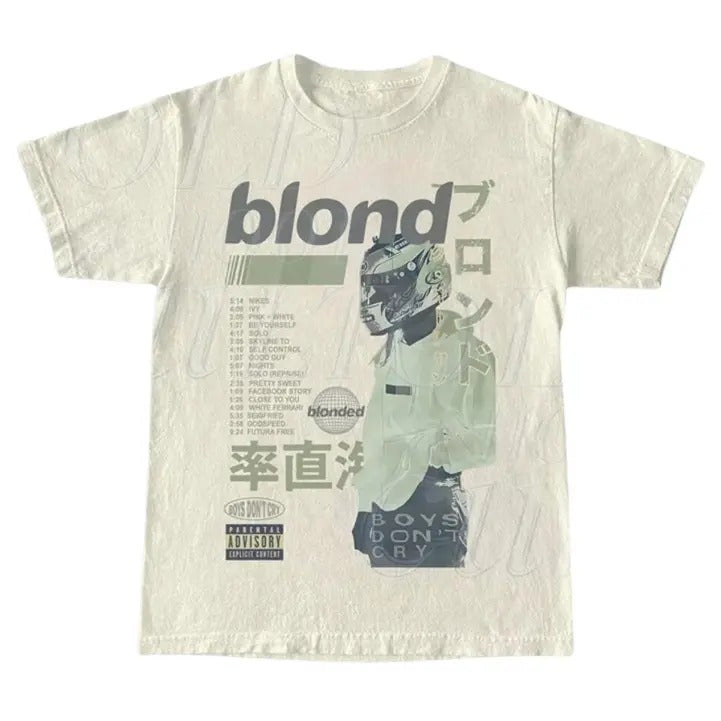 Frank Ocean Blonde Album Vintage 90s Him Her Menswear - Adult & Kids T-Shirts, Sweatshirts & Hoodies apparel design preview 1