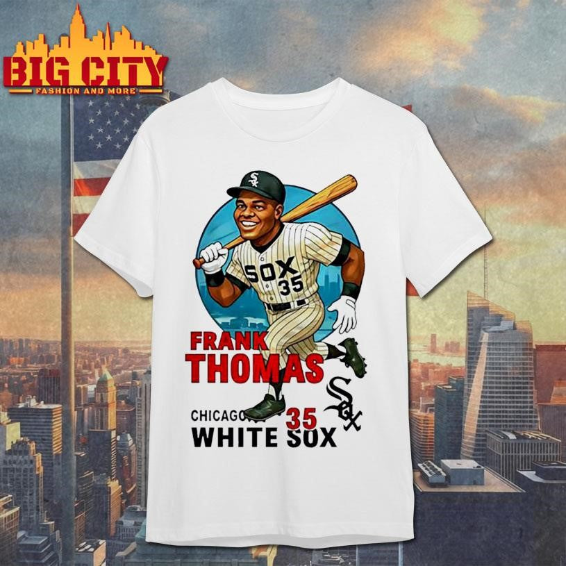 Frank Thomas Chicago White Sox Legend caricature - Adult & Kids T-Shirts, Sweatshirts & Hoodies apparel design preview 1