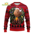 Franklin Peanuts Merry Xmas 3D Red 3D Ugly Christmas Sweater - Holiday Gift product image