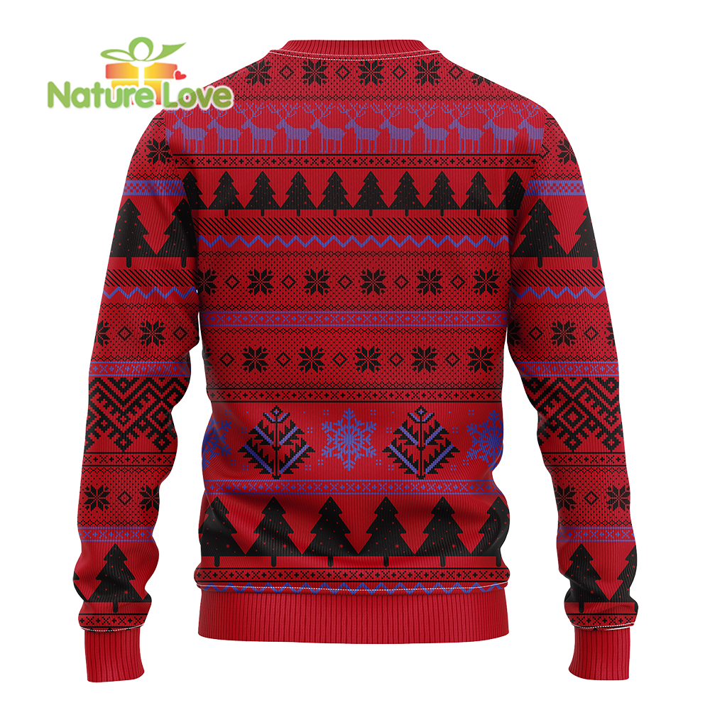 Franklin Peanuts Merry Xmas 3D Red 3D Ugly Christmas Sweater - Holiday Gift product image 2