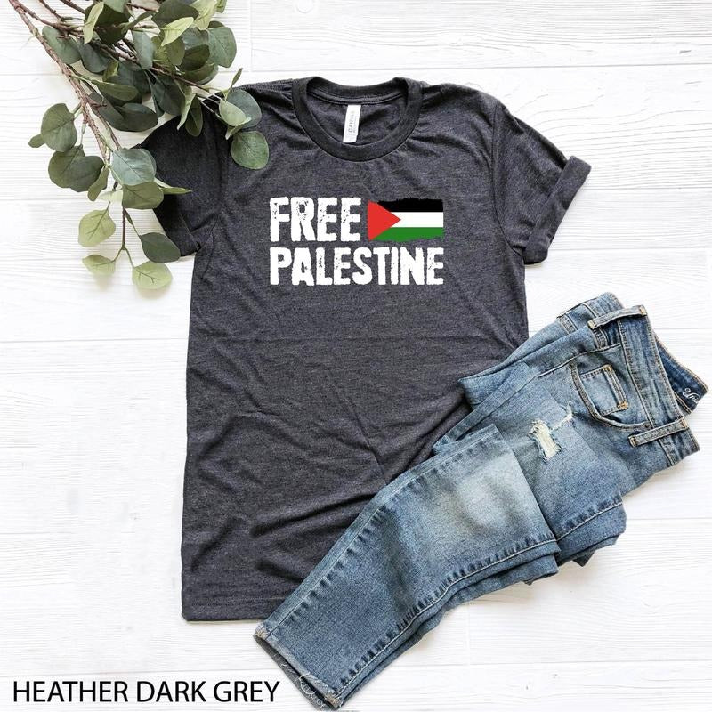Free Palestine Flag Stand Short Sleeve Anniversary - Adult & Kids T-Shirts, Sweatshirts & Hoodies apparel design preview 1