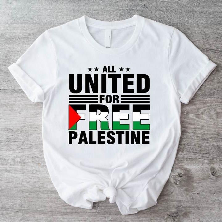 Free Palestine Flag We Are All United Palestinians - Adult & Kids T-Shirts, Sweatshirts & Hoodies apparel design preview 1