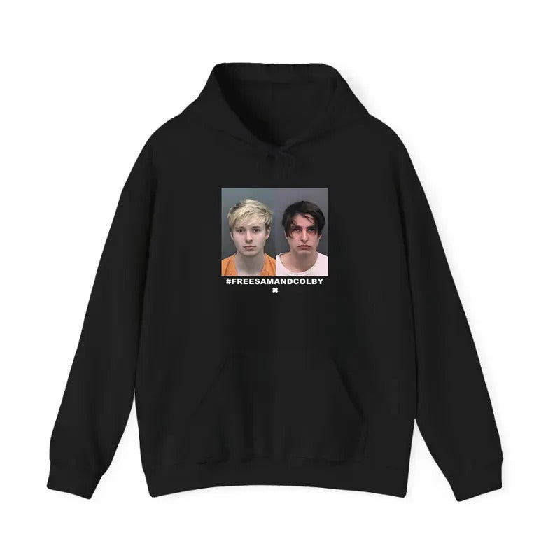 Free Sam Colby Mugshot - Adult & Kids T-Shirts, Sweatshirts & Hoodies apparel design preview 1