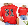 Freedom Charlie Kirkk 31 Two Side Thank You True - Adult & Kids T-Shirts, Sweatshirts & Hoodies apparel design preview 1