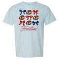 Freedom Footballs Bows Comfort Colors - Adult & Kids T-Shirts, Sweatshirts & Hoodies apparel design preview 1
