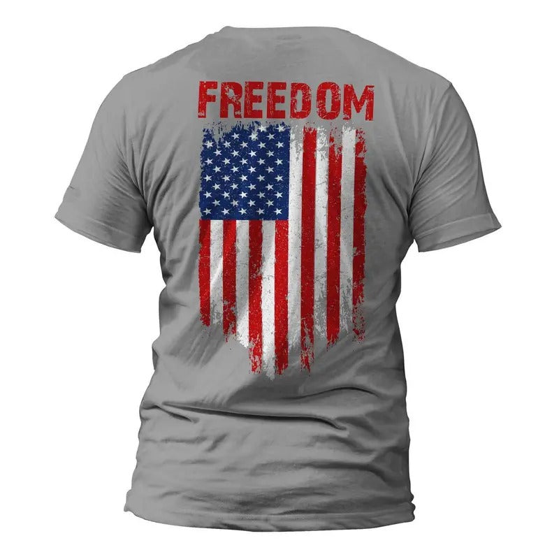 Freedom USA Flag Back Print Patriotic - Adult & Kids T-Shirts, Sweatshirts & Hoodies apparel design preview 1
