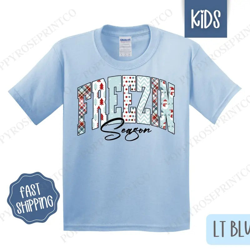Freezin' Season Cute Winter Children'S Gildan - Adult & Kids T-Shirts, Sweatshirts & Hoodies apparel design preview 1
