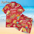 French Food Crack Bread Hawaiian And Shorts - Adult & Kids T-Shirts, Sweatshirts & Hoodies apparel design preview 1