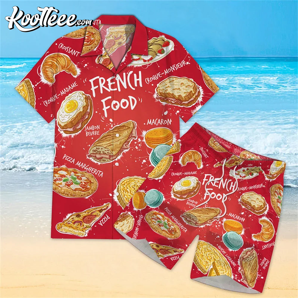 French Food Crack Bread Hawaiian And Shorts - Adult & Kids T-Shirts, Sweatshirts & Hoodies apparel design preview 1