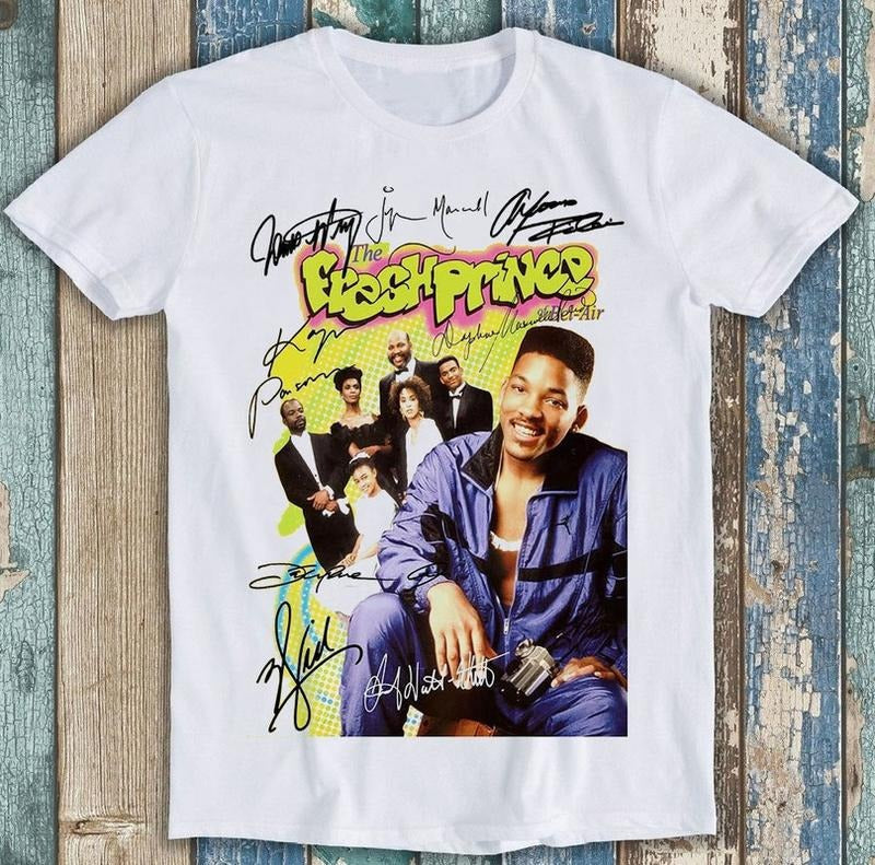 Fresh Prince Bel Air Cartoon Duo 90s Sitcom Collage - Adult & Kids T-Shirts, Sweatshirts & Hoodies apparel design preview 1