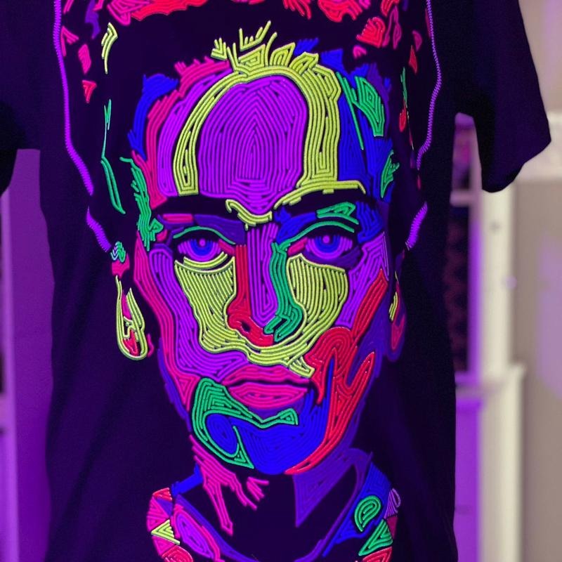 Frida Abstracta Cotton Black - Adult & Kids T-Shirts, Sweatshirts & Hoodies apparel design preview 1
