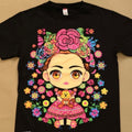 Frida Con Changuito Cotton Summer - Adult & Kids T-Shirts, Sweatshirts & Hoodies apparel design preview 1