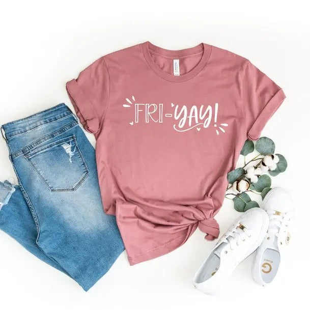Friday Friyay Teacher Funny Mom Weekend Cute 02 - Adult & Kids T-Shirts, Sweatshirts & Hoodies apparel design preview 1