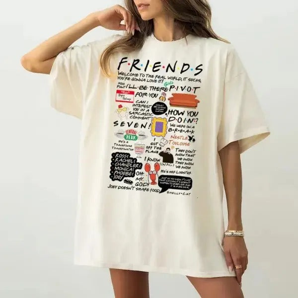 Friends Quotes Tv Show Characters Friend Seriies How - Adult & Kids T-Shirts, Sweatshirts & Hoodies apparel design preview 1