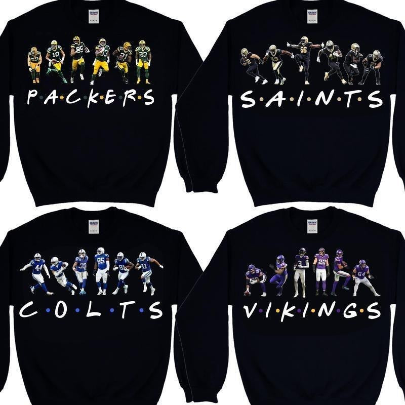 Friends All Teams Football Funny 90s Sport Game Day - Adult & Kids T-Shirts, Sweatshirts & Hoodies apparel design preview 1