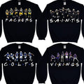 Friends All Teams Football Funny 90s Sport Game Day - Adult & Kids T-Shirts, Sweatshirts & Hoodies apparel design preview 1