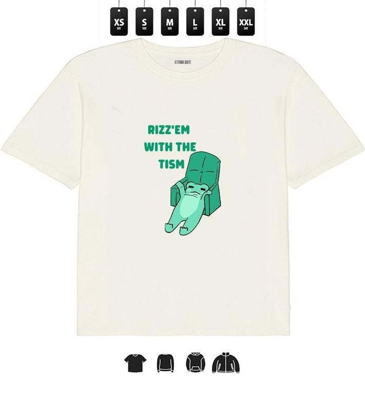 Frog Rizz Em Tism - Adult & Kids T-Shirts, Sweatshirts & Hoodies apparel design preview 1