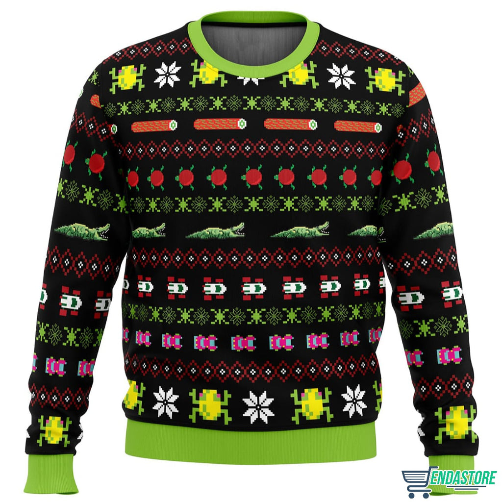 Frogs, Logs & Automobiles Frogger 3D Ugly Christmas Sweater - Holiday Gift product image