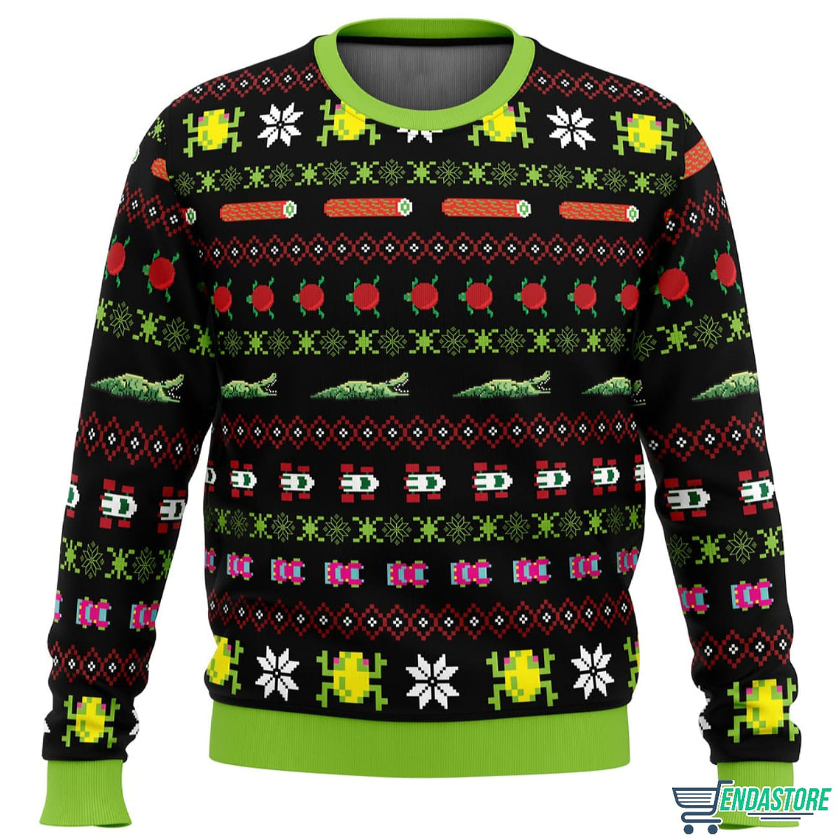 Frogs, Logs & Automobiles Frogger 3D Ugly Christmas Sweater - Holiday Gift product image