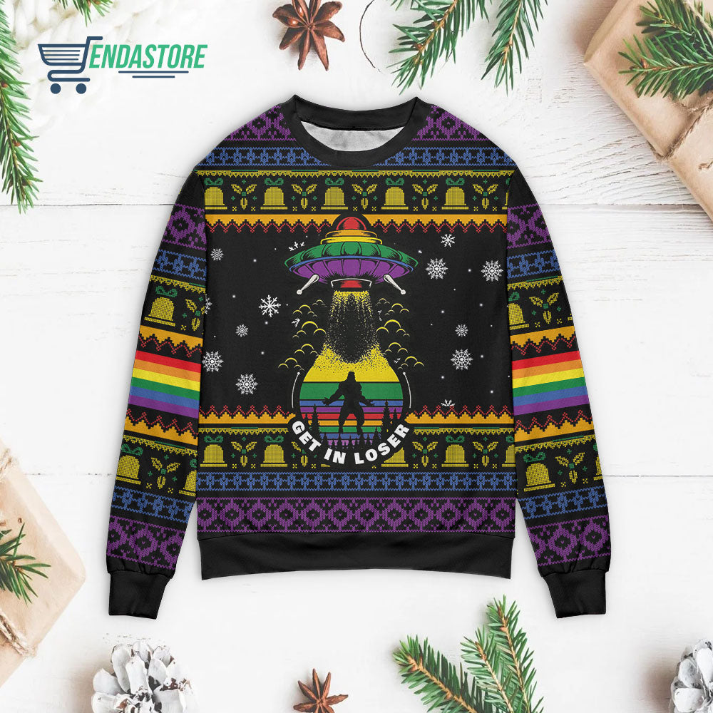 Get in loser 3D Christmas Sweater - Holiday Gift product image 3