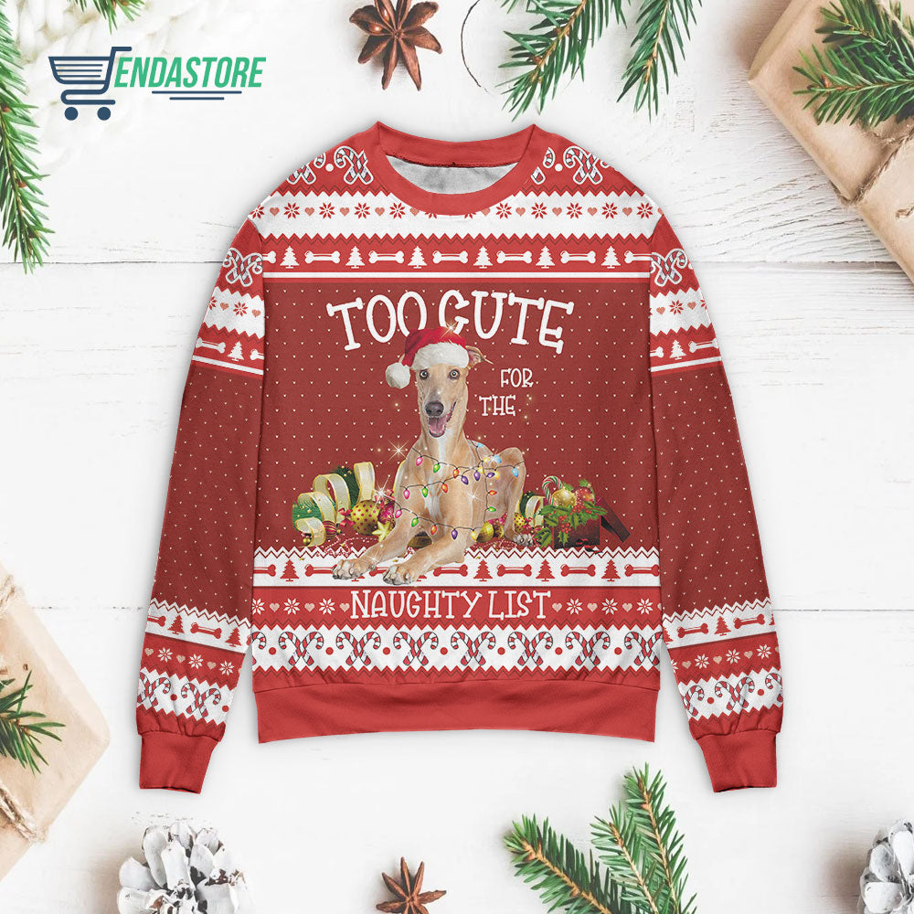 Merry Xmas dog lovers greyhound 3D Christmas Sweater - Holiday Gift product image 3