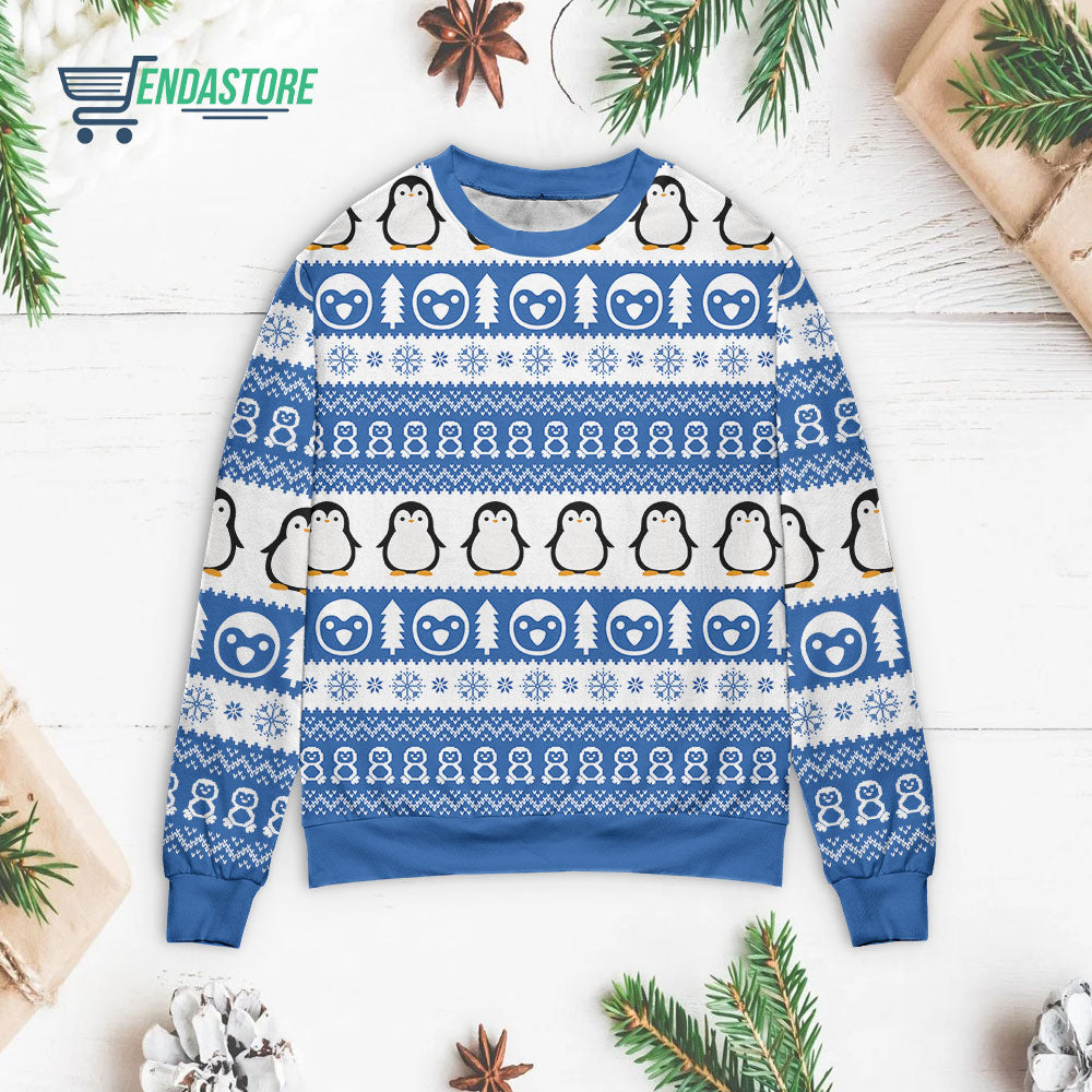 Penguins Xmas pattern 3D Christmas Sweater - Holiday Gift product image 3