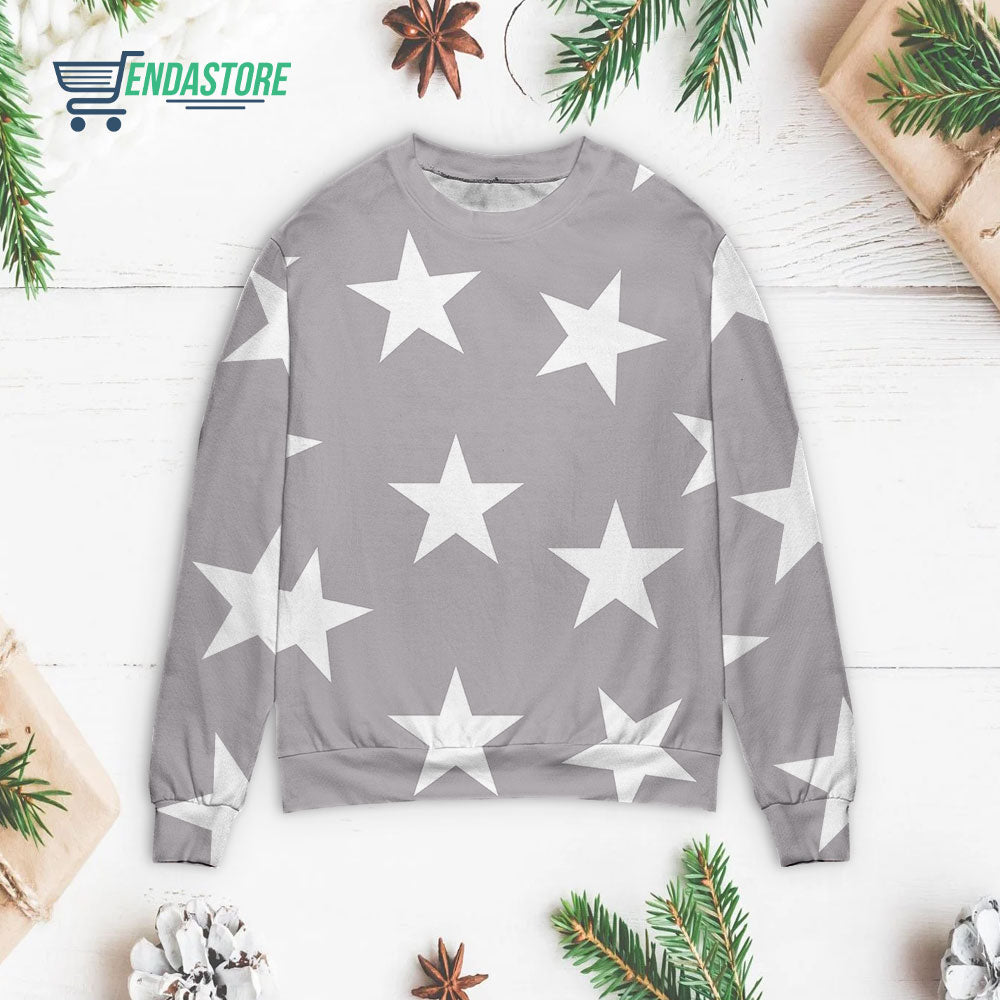 Emery rose star printed 3D Christmas Sweater - Holiday Gift product image 3
