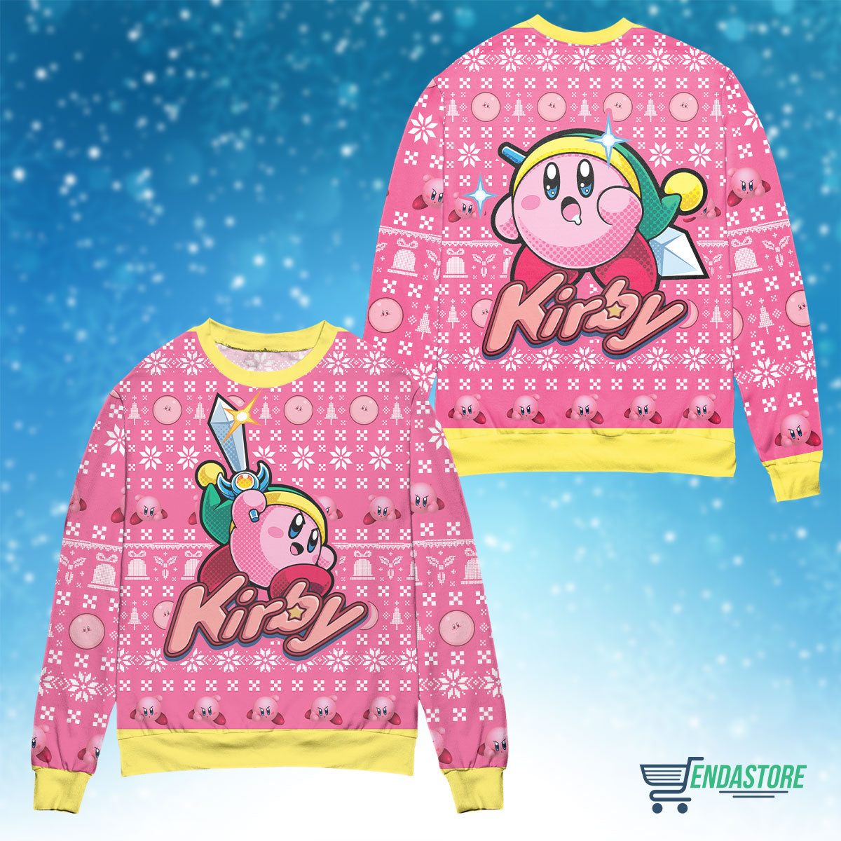 Kirby 3D Ugly Christmas Sweater - Holiday Gift product image 4
