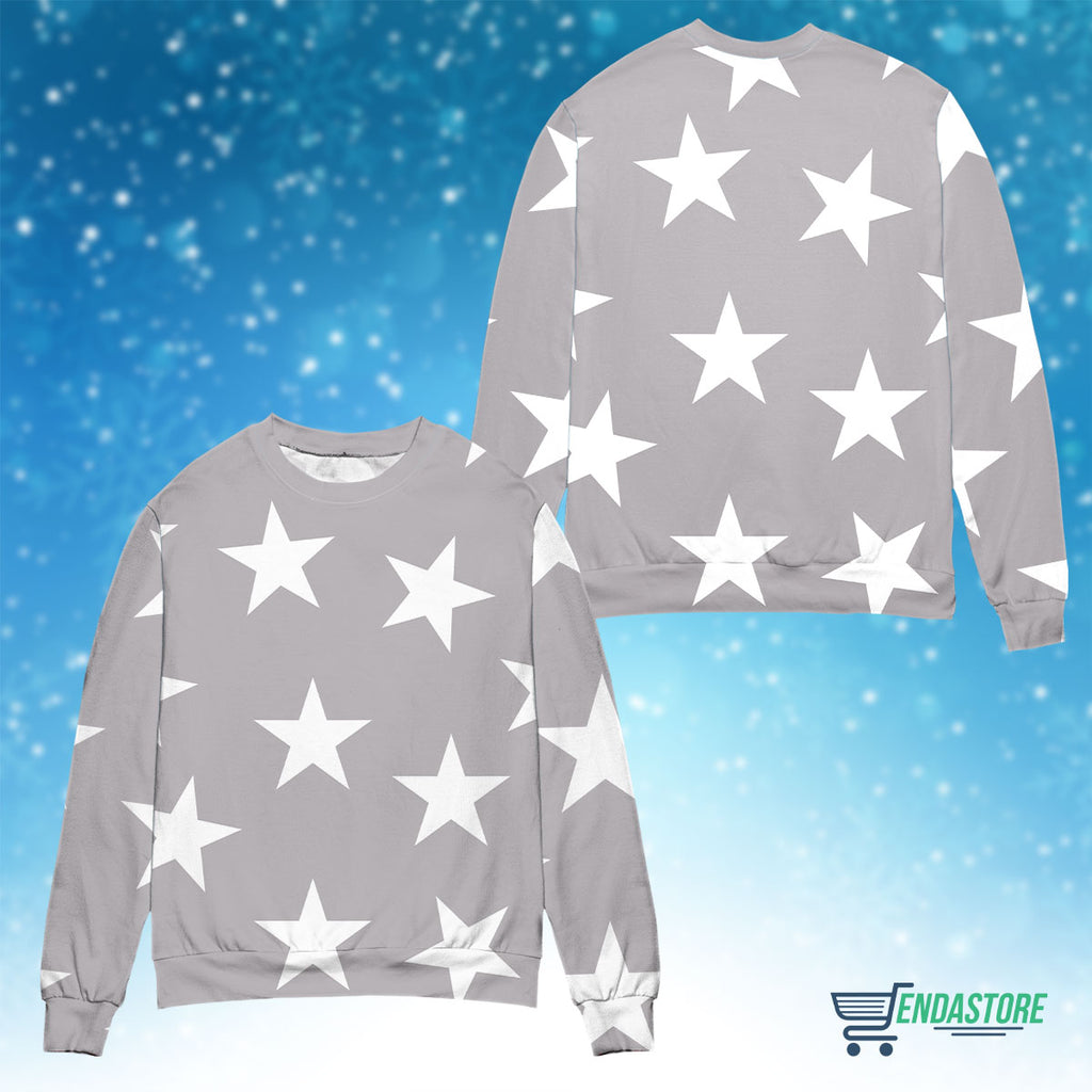 Emery rose star printed 3D Christmas Sweater - Holiday Gift product image 4