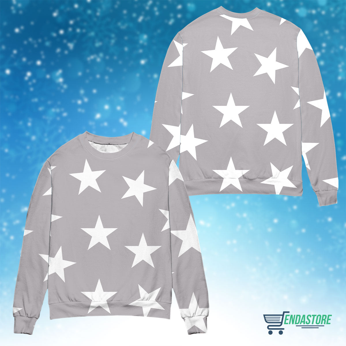 Emery rose star printed 3D Christmas Sweater - Holiday Gift product image 4