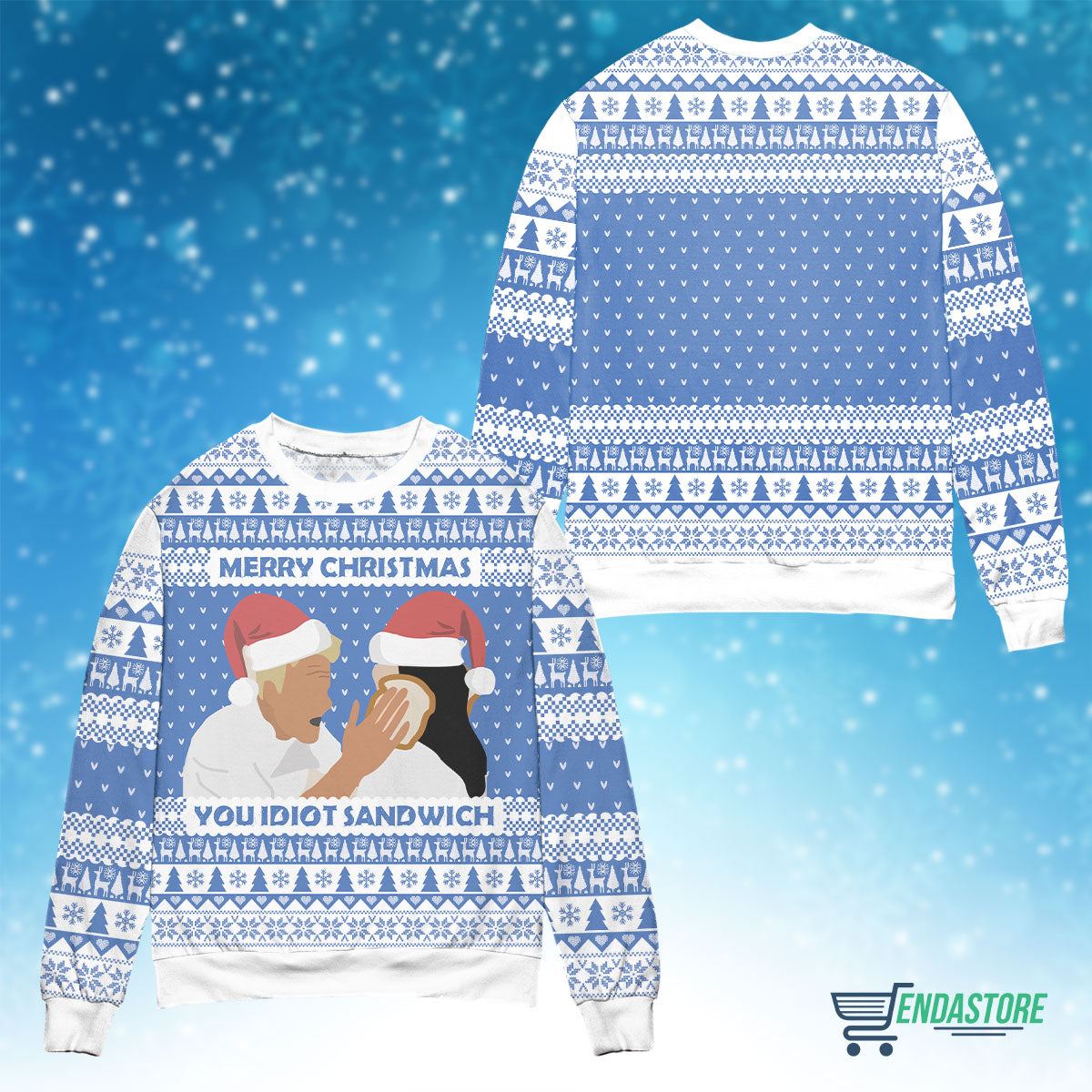 Merry Christmas you idiot sandwich 3D Christmas Sweater - Holiday Gift product image 4