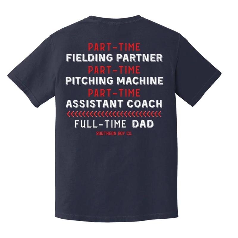 Full Time Dad Baseball Short Sleeve Funny Sports - Adult & Kids T-Shirts, Sweatshirts & Hoodies apparel design preview 1
