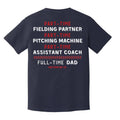Full Time Dad Baseball Short Sleeve Funny Sports - Adult & Kids T-Shirts, Sweatshirts & Hoodies apparel design preview 1