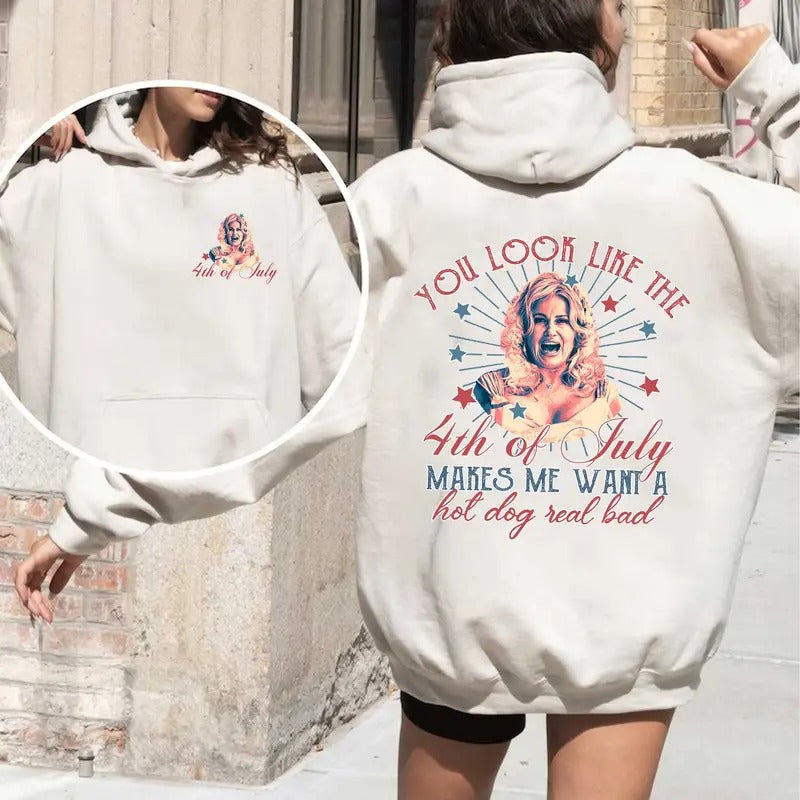 Funny 4th July Hot Dog Lover You Like Makes Me Want - Adult & Kids T-Shirts, Sweatshirts & Hoodies apparel design preview 1