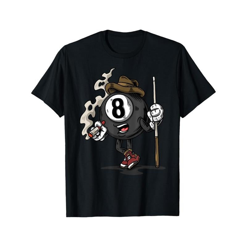 Funny 8 Ball Billiard Pool Player Eight Billiards - Adult & Kids T-Shirts, Sweatshirts & Hoodies apparel design preview 1