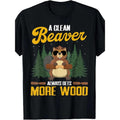 Funny Clean Beaver Always Gets More Wood Humor 100% - Adult & Kids T-Shirts, Sweatshirts & Hoodies apparel design preview 1