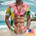 Funny Abs Aloha Tropical Flowers Hawaiian - Adult & Kids T-Shirts, Sweatshirts & Hoodies apparel design preview 1