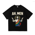 Funny Ah Rainbow Jesus LGBTQ Pride Month - Adult & Kids T-Shirts, Sweatshirts & Hoodies apparel design preview 1