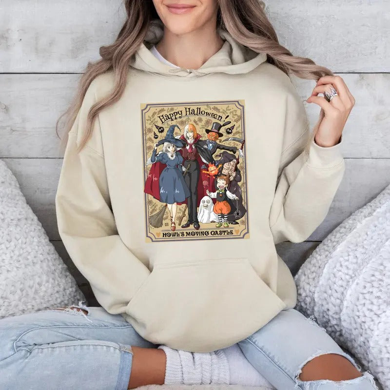 Funny Anime Halloween Howls Moving Castle Howl Sophie - Adult & Kids T-Shirts, Sweatshirts & Hoodies apparel design preview 1
