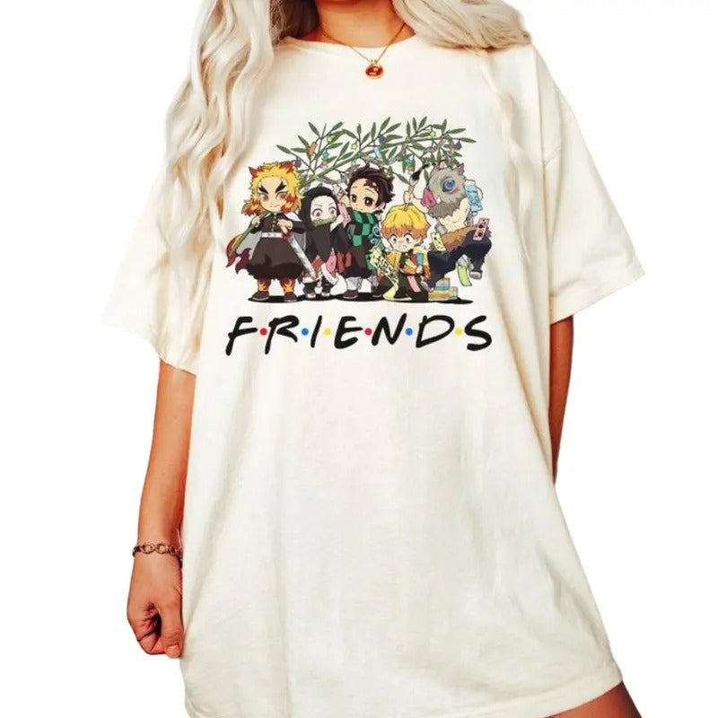 Funny Anime Tanjiro Nezuko Zenitsu Inosuke Streetwear - Adult & Kids T-Shirts, Sweatshirts & Hoodies apparel design preview 1