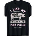 Funny BBQ Grilling Quote Pig Pulled Pork Made USA - Adult & Kids T-Shirts, Sweatshirts & Hoodies apparel design preview 1
