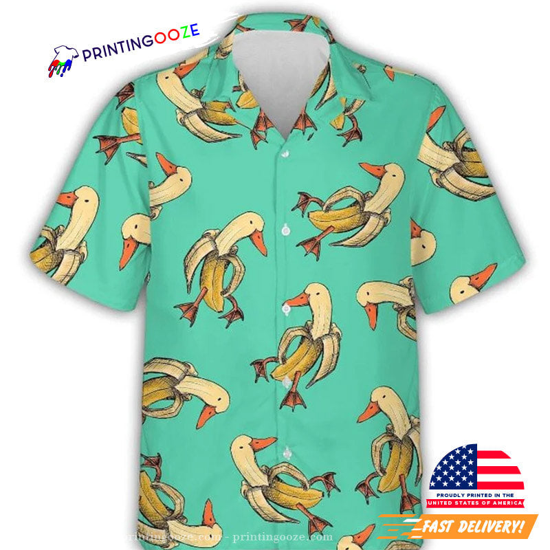 Funny Banana Duck Hawaiian - Adult & Kids T-Shirts, Sweatshirts & Hoodies apparel design preview 1