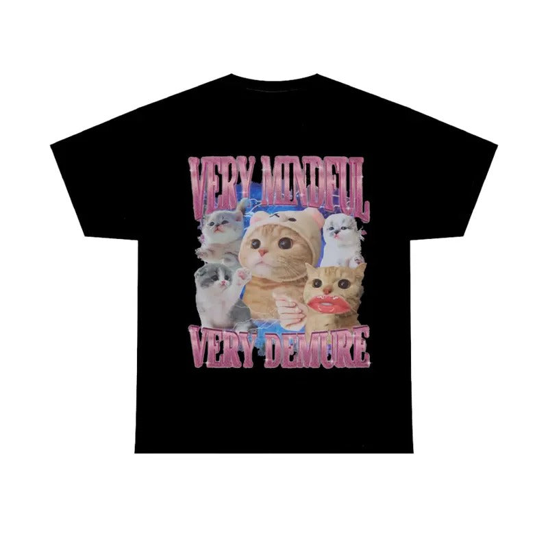 Funny Cat Meme Very Mindful Demure - Adult & Kids T-Shirts, Sweatshirts & Hoodies apparel design preview 1