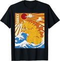Funny Cat Catzilla Japanese Anime Kawaii Sunset - Adult & Kids T-Shirts, Sweatshirts & Hoodies apparel design preview 1